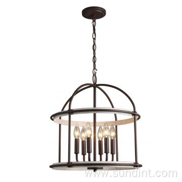 6-Light 15 Inch Indoor Chandelier Pendant